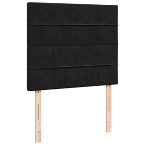 Κρεβάτι Boxspring με Στρώμα Μαύρο 120 x 200 εκ. Βελούδινο
