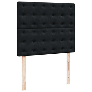 Κρεβάτι Boxspring με Στρώμα Μαύρο 120 x 200 εκ. Βελούδινο