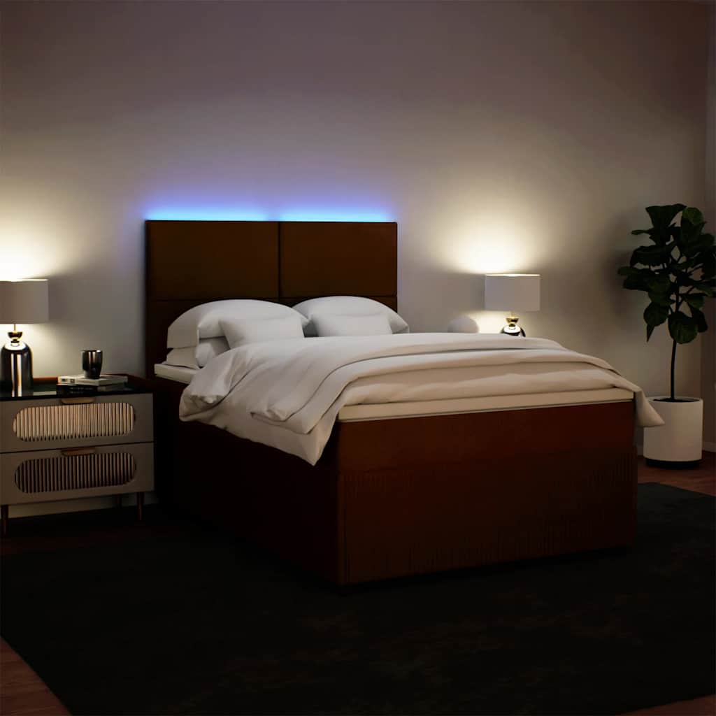 Κρεβάτι Boxspring με Στρώμα Ροζ 140x190 εκ. Βελούδινο - Pakobazaar