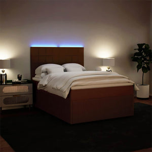 Κρεβάτι Boxspring με Στρώμα Ροζ 140x190 εκ. Βελούδινο - Pakobazaar