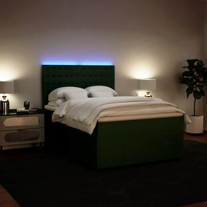 Κρεβάτι Boxspring με Στρώμα Σκούρο Πράσινο 140x200εκ. Βελούδινο - Pakobazaar