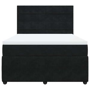 Κρεβάτι Boxspring με Στρώμα Μαύρο 160x200 εκ. Βελούδινο - Pakobazaar