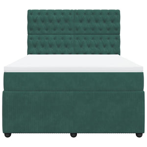 Κρεβάτι Boxspring με Στρώμα Σκούρο Πράσινο 160x200εκ. Βελούδινο - Pakobazaar