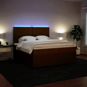 Κρεβάτι Boxspring με Στρώμα Ροζ 180x200 εκ. Βελούδινο