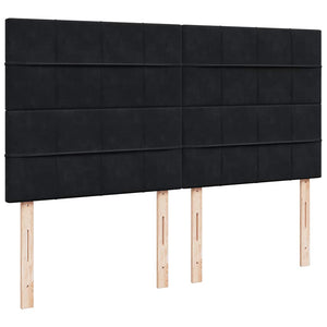 Κρεβάτι Boxspring με Στρώμα Μαύρο 180x200 εκ. Βελούδινο - Pakobazaar