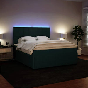 Κρεβάτι Boxspring με Στρώμα Σκούρο Πράσινο 180x200εκ. Βελούδινο - Pakobazaar