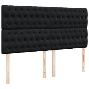 Κρεβάτι Boxspring με Στρώμα Μαύρο 180x200 εκ. Βελούδινο - Pakobazaar