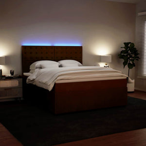 Κρεβάτι Boxspring με Στρώμα Ροζ 180x200 εκ. Βελούδινο