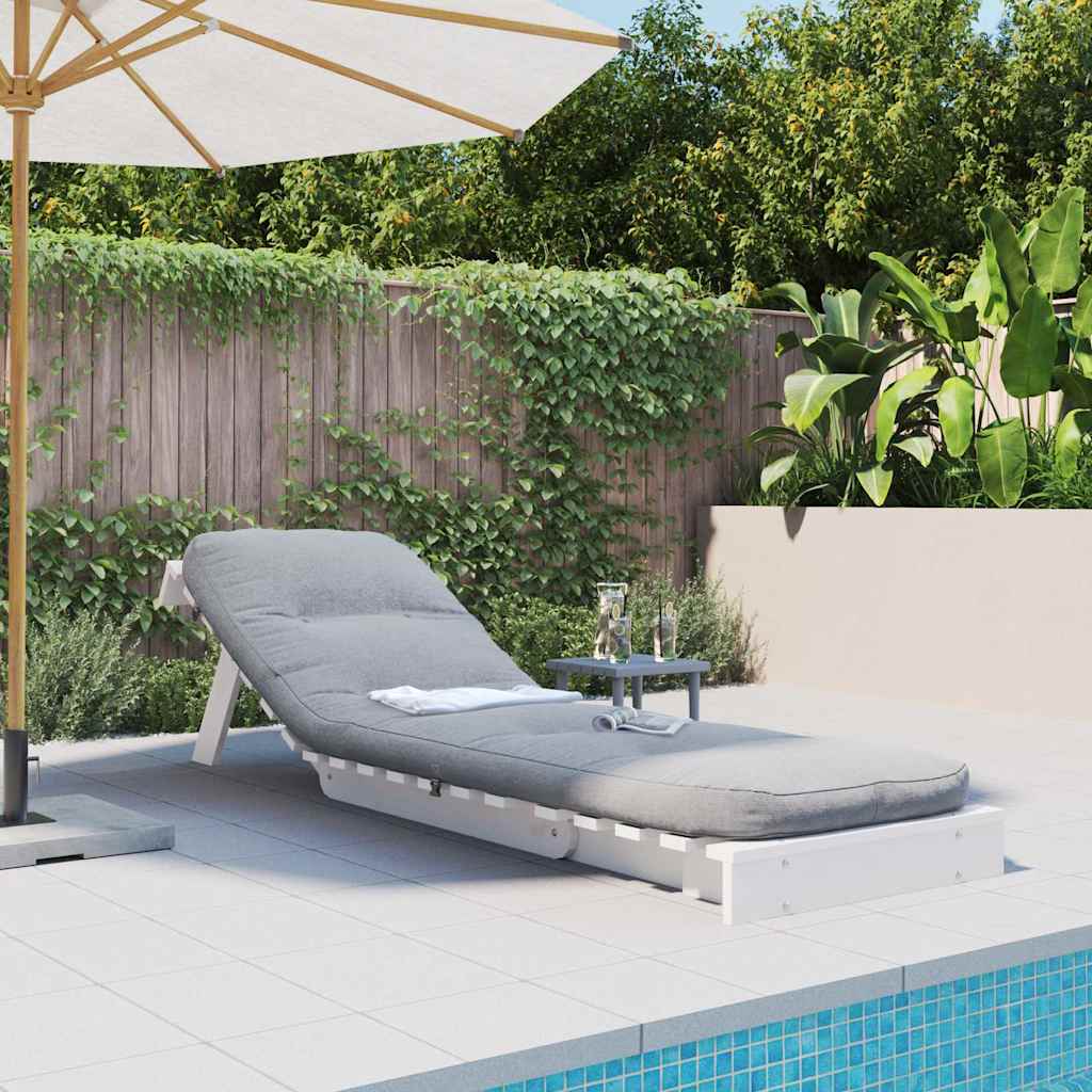 Καναπές Κρεβάτι Futon με Στρώμα 60x206x11 εκ. Μασίφ Ξύλο Πεύκου - Pakobazaar