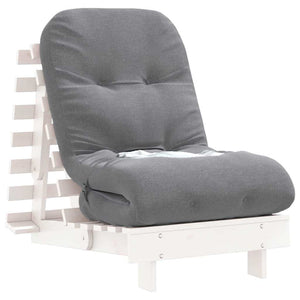Καναπές Κρεβάτι Futon με Στρώμα 60x206x11 εκ. Μασίφ Ξύλο Πεύκου - Pakobazaar