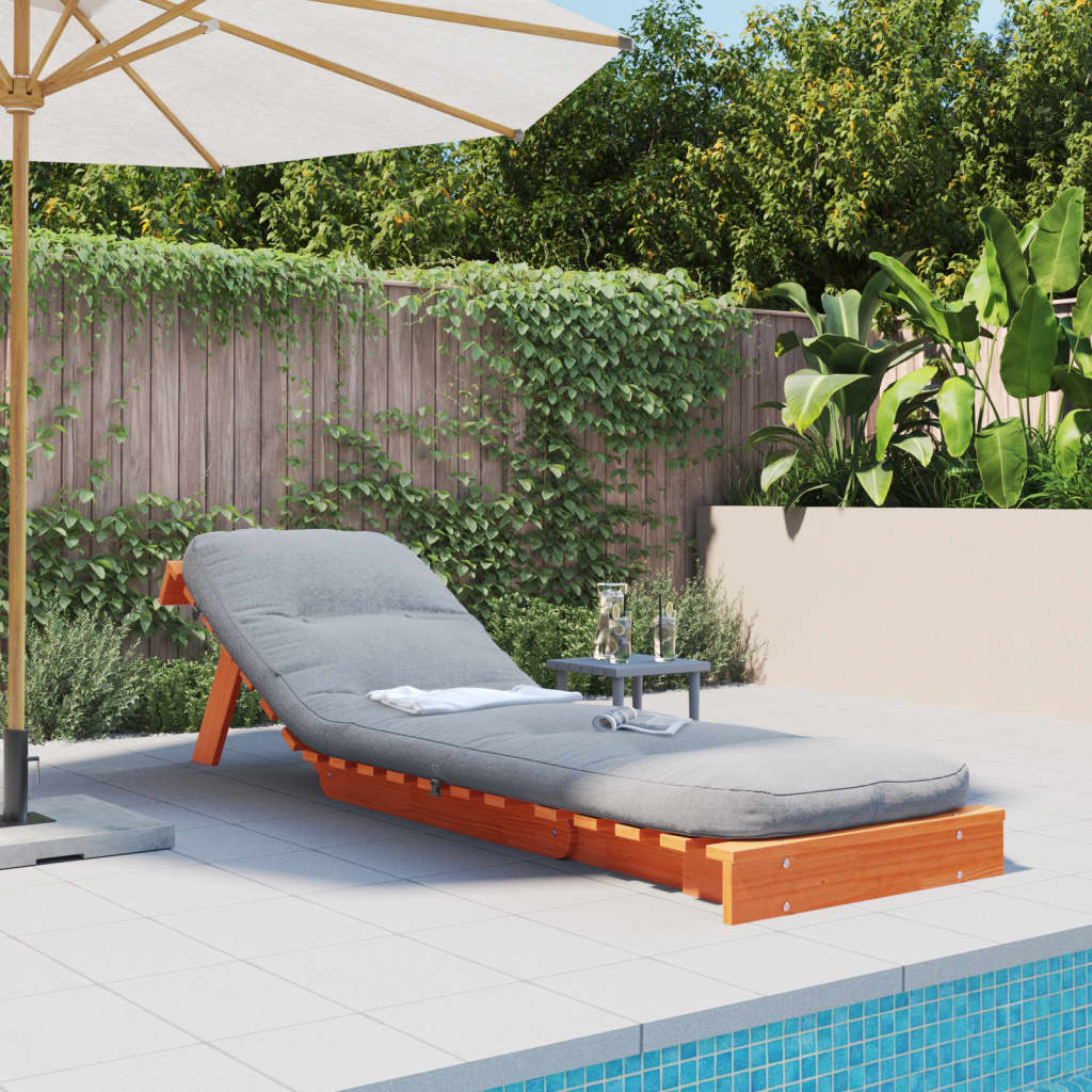 Καναπές Κρεβάτι Futon με Στρώμα 60x206x11 εκ. Μασίφ Ξύλο Πεύκου - Pakobazaar