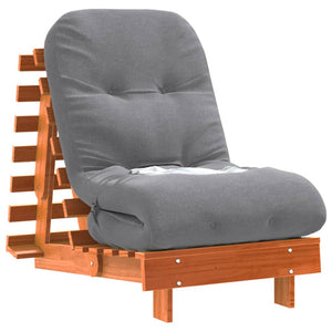 Καναπές Κρεβάτι Futon με Στρώμα 60x206x11 εκ. Μασίφ Ξύλο Πεύκου - Pakobazaar