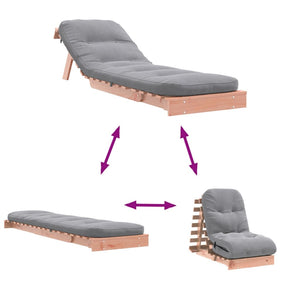 Καναπές Κρεβάτι Futon/Στρώμα 60x206x11 Μασίφ Ξύλο Ψευδοτσούγκα - Pakobazaar
