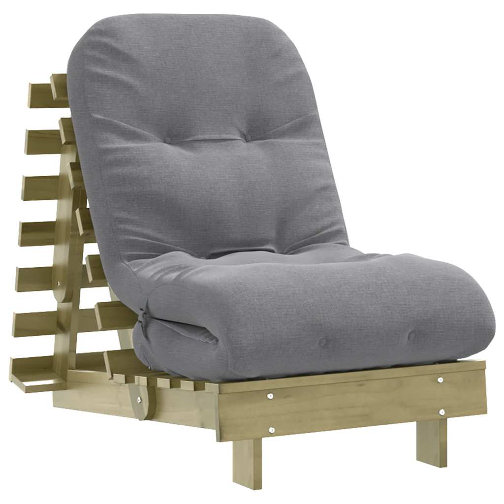 Καναπές Κρεβάτι Futon/Στρώμα 60x206x11 Εμποτισμένο Ξύλο Πεύκου - Pakobazaar