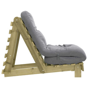 Καναπές Κρεβάτι Futon/Στρώμα 60x206x11 Εμποτισμένο Ξύλο Πεύκου - Pakobazaar