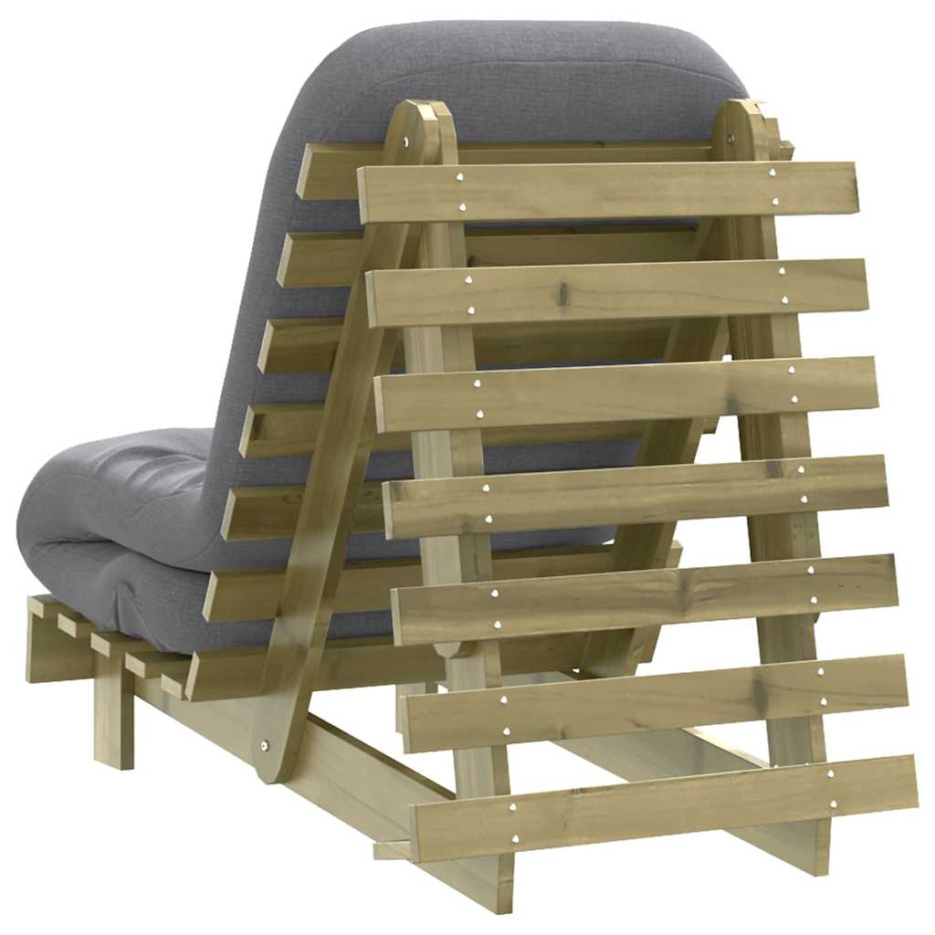 Καναπές Κρεβάτι Futon/Στρώμα 60x206x11 Εμποτισμένο Ξύλο Πεύκου - Pakobazaar