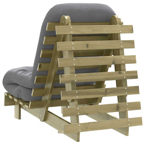 Καναπές Κρεβάτι Futon/Στρώμα 60x206x11 Εμποτισμένο Ξύλο Πεύκου - Pakobazaar