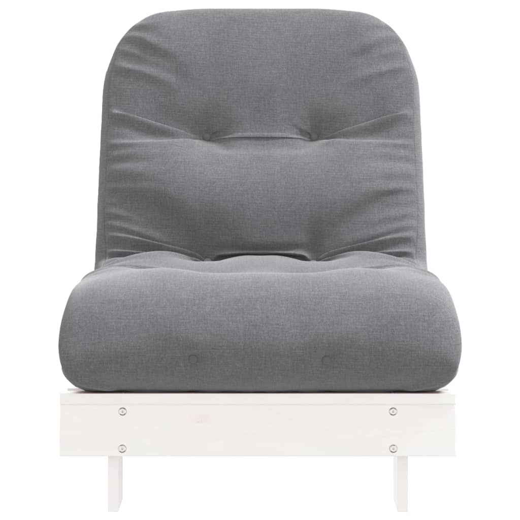 Καναπές Κρεβάτι Futon με Στρώμα 70x206x11 εκ. Μασίφ Ξύλο Πεύκου - Pakobazaar