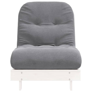 Καναπές Κρεβάτι Futon με Στρώμα 70x206x11 εκ. Μασίφ Ξύλο Πεύκου - Pakobazaar