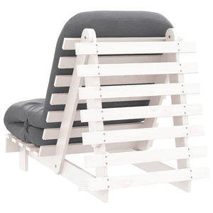 Καναπές Κρεβάτι Futon με Στρώμα 70x206x11 εκ. Μασίφ Ξύλο Πεύκου - Pakobazaar