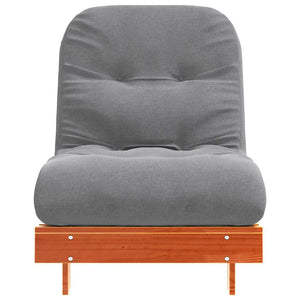 Καναπές Κρεβάτι Futon με Στρώμα 70x206x11 εκ. Μασίφ Ξύλο Πεύκου - Pakobazaar