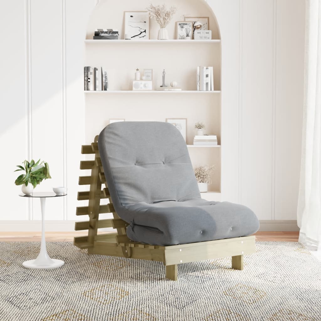 Καναπές Κρεβάτι Futon/Στρώμα 70x206x11 Εμποτισμένο Ξύλο Πεύκου - Pakobazaar