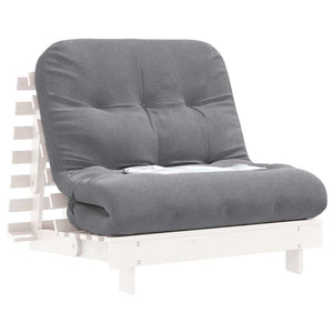 Καναπές Κρεβάτι Futon με Στρώμα 80x206x11 εκ. Μασίφ Ξύλο Πεύκου - Pakobazaar
