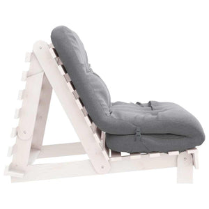 Καναπές Κρεβάτι Futon με Στρώμα 80x206x11 εκ. Μασίφ Ξύλο Πεύκου - Pakobazaar