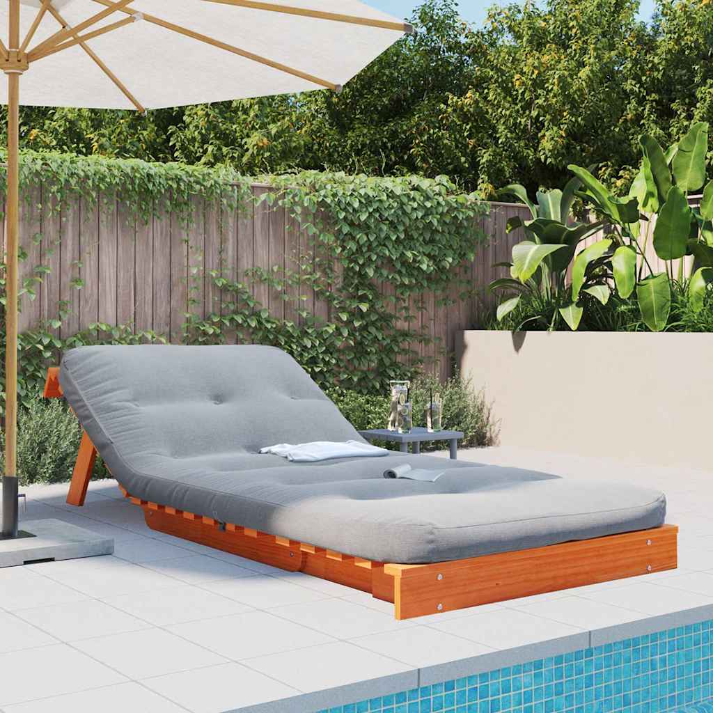 Καναπές Κρεβάτι Futon με Στρώμα 80x206x11 εκ. Μασίφ Ξύλο Πεύκου - Pakobazaar