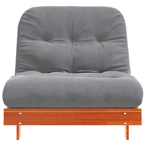 Καναπές Κρεβάτι Futon με Στρώμα 80x206x11 εκ. Μασίφ Ξύλο Πεύκου - Pakobazaar