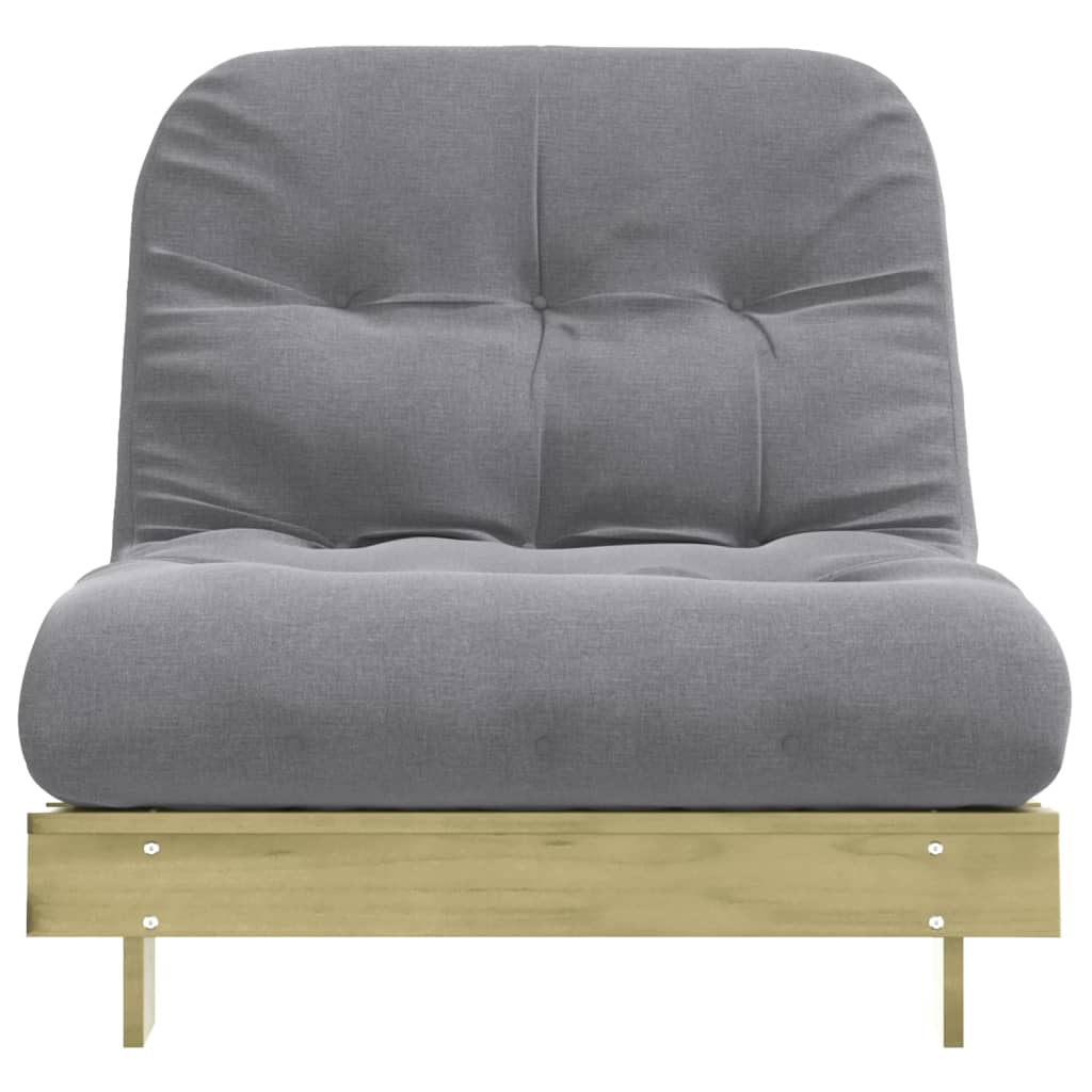 Καναπές Κρεβάτι Futon/Στρώμα 80x206x11 Εμποτισμένο Ξύλο Πεύκου - Pakobazaar