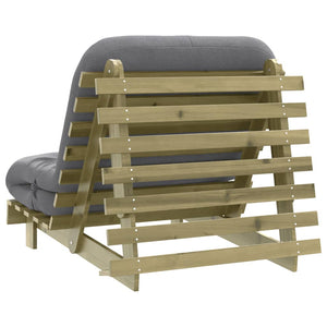 Καναπές Κρεβάτι Futon/Στρώμα 80x206x11 Εμποτισμένο Ξύλο Πεύκου - Pakobazaar