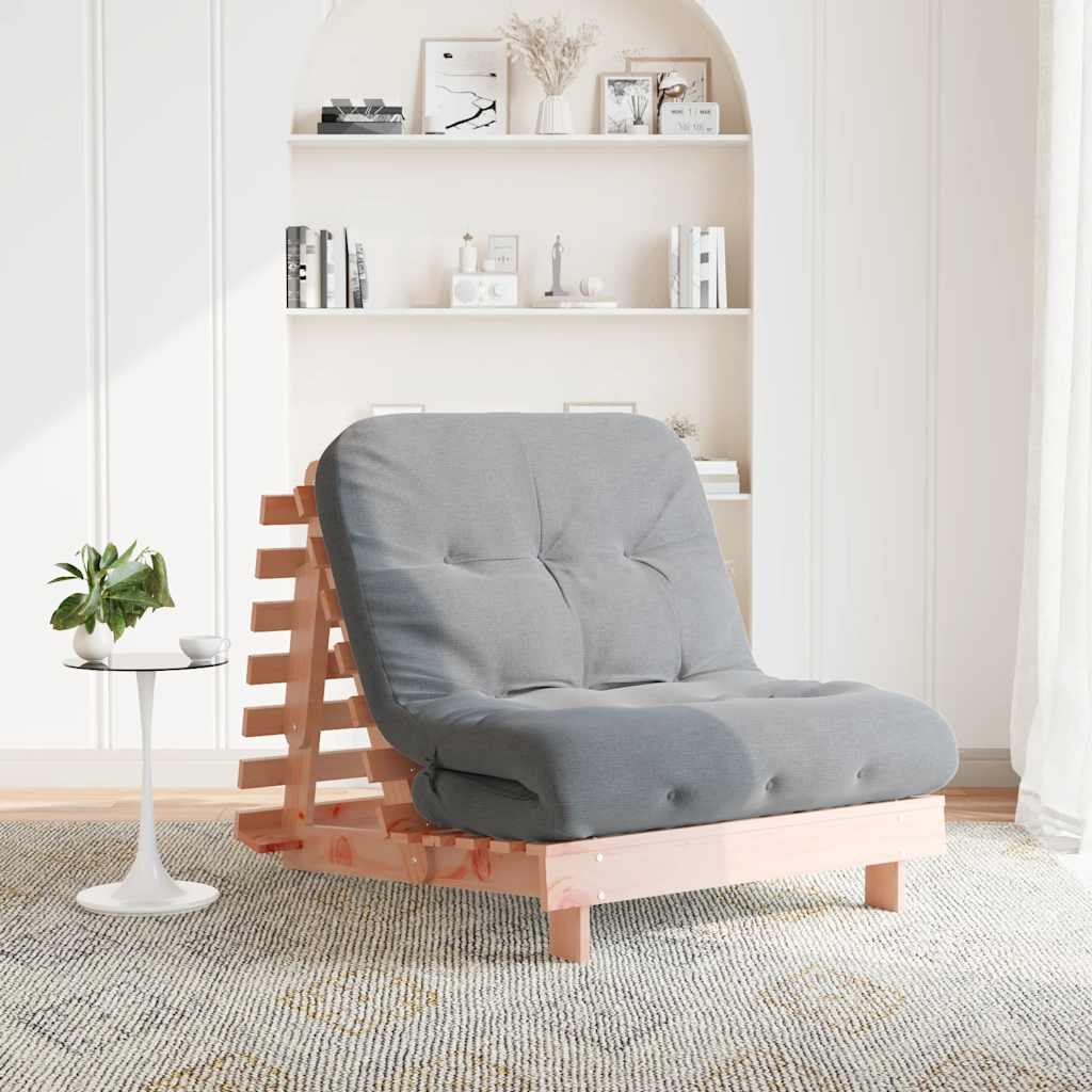 Καναπές Κρεβάτι Futon/Στρώμα 90x206x11 Μασίφ Ξύλο Ψευδοτσούγκα - Pakobazaar
