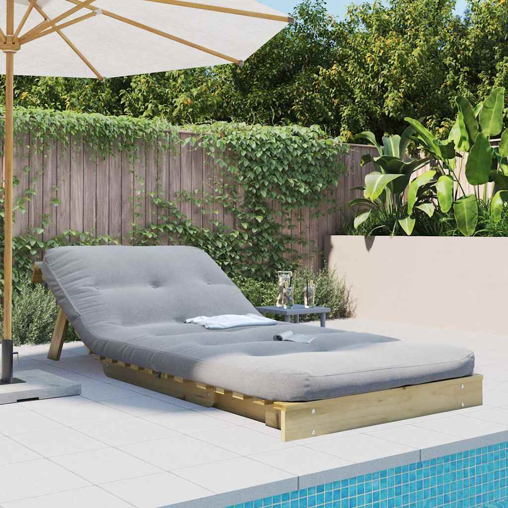 Καναπές Κρεβάτι Futon/Στρώμα 90x206x11 Εμποτισμένο Ξύλο Πεύκου - Pakobazaar