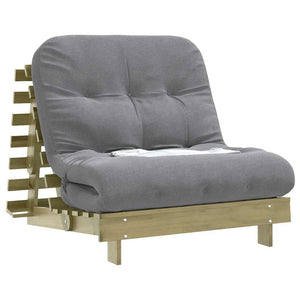 Καναπές Κρεβάτι Futon/Στρώμα 90x206x11 Εμποτισμένο Ξύλο Πεύκου - Pakobazaar