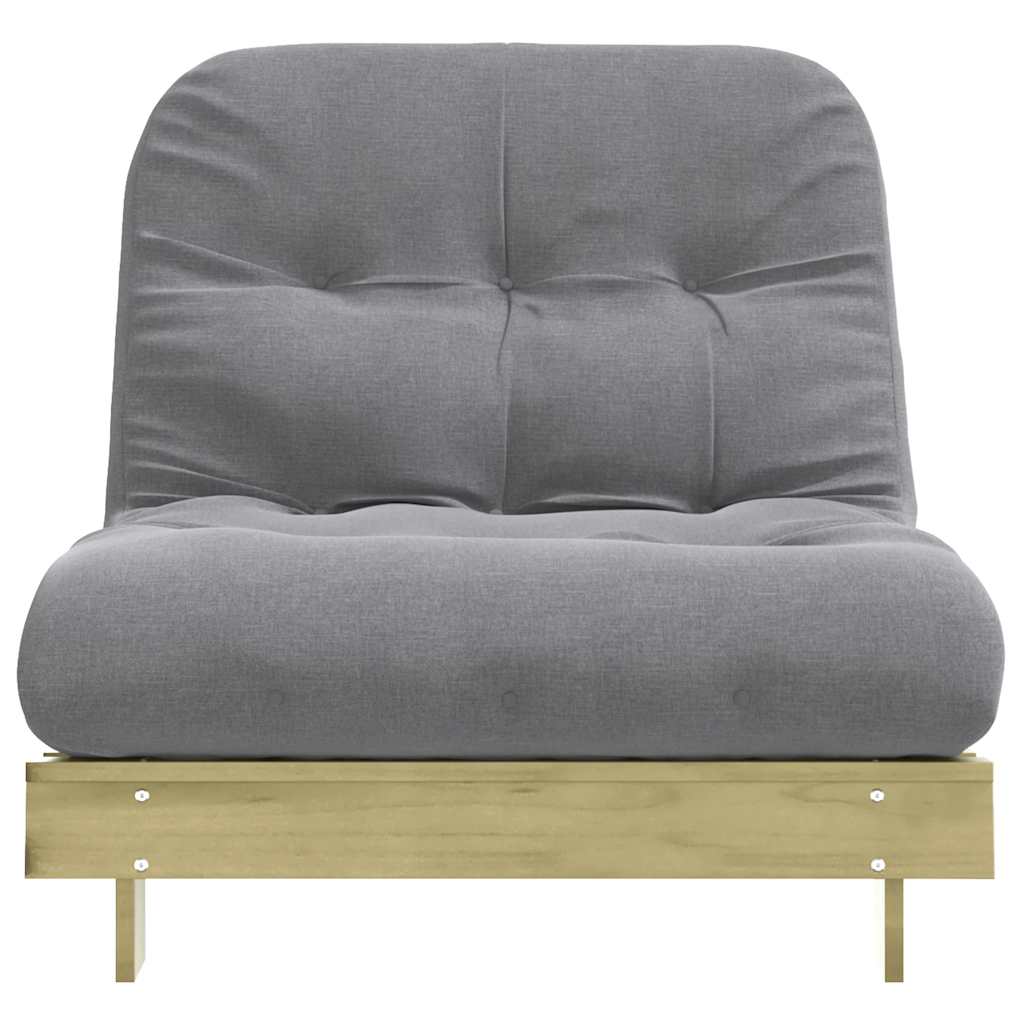 Καναπές Κρεβάτι Futon/Στρώμα 90x206x11 Εμποτισμένο Ξύλο Πεύκου - Pakobazaar