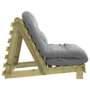Καναπές Κρεβάτι Futon/Στρώμα 90x206x11 Εμποτισμένο Ξύλο Πεύκου - Pakobazaar