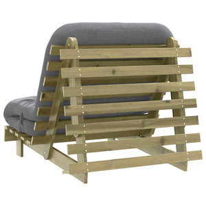 Καναπές Κρεβάτι Futon/Στρώμα 90x206x11 Εμποτισμένο Ξύλο Πεύκου - Pakobazaar