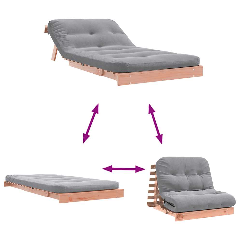 Καναπές Κρεβάτι Futon/Στρώμα 100x206x11 Μασίφ Ξύλο Ψευδοτσούγκα
