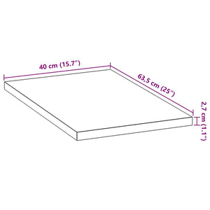πάγκος εργασίας κουζίνας 40x63,5x2,7 εκ.στερεό δρυς ορθογώνιο