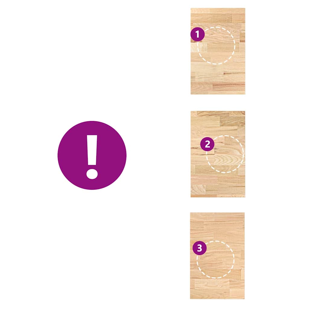 πάγκος εργασίας κουζίνας 40x63,5x2,7 εκ.στερεό δρυς ορθογώνιο