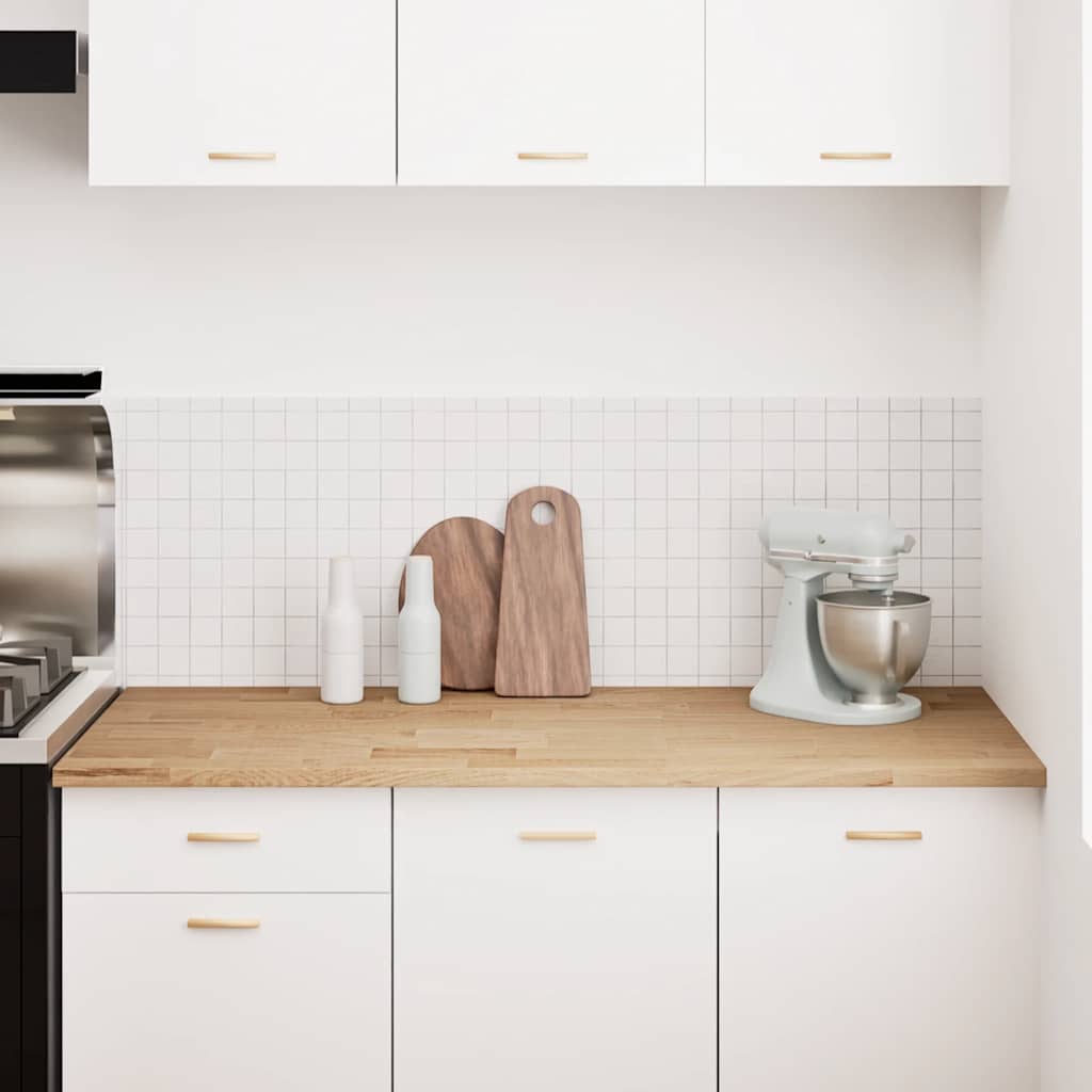 πάγκος εργασίας κουζίνας 140x63,5x2,7 εκ. στερεό δρυς ορθογώνιο - Pakobazaar