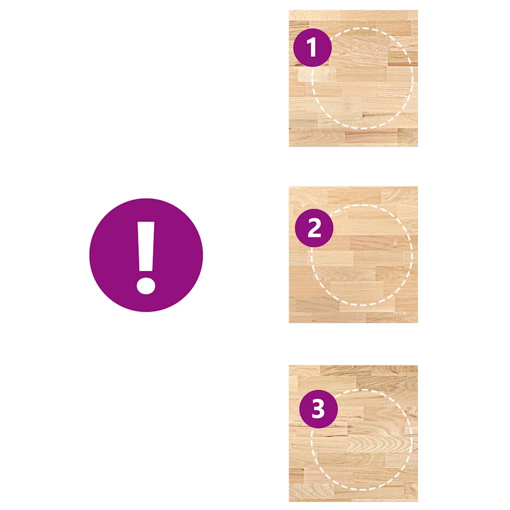 πάγκος εργασίας κουζίνας 60x63,5x4 εκ. στερεό δρυς ορθογώνιο - Pakobazaar