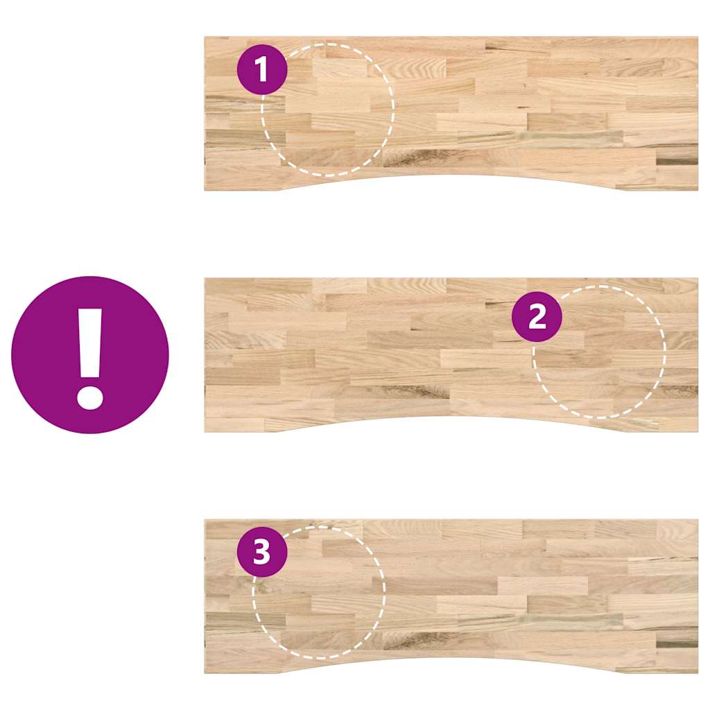 Επιτραπέζια Επιφάνεια Ακατέργαστη Μασίφ Ξύλο Δρυς Ορθογώνια