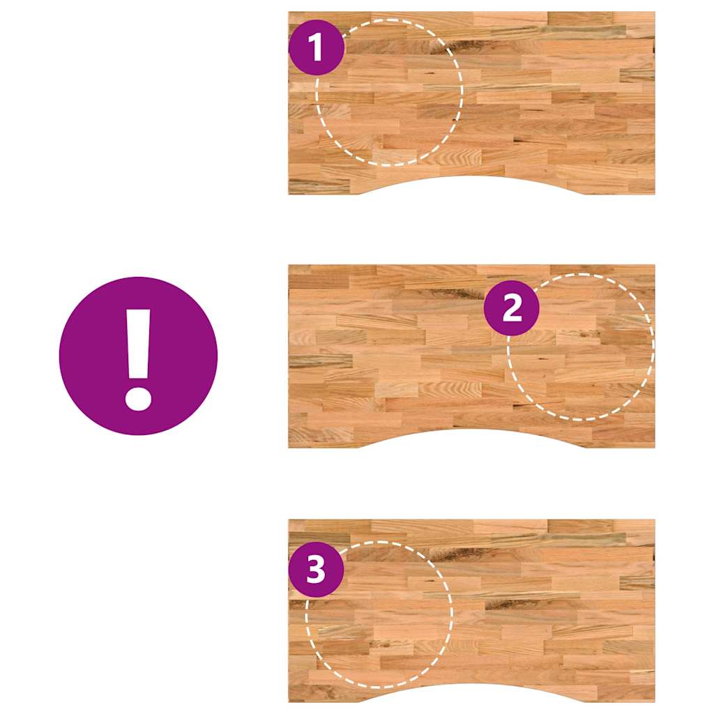 Επιφάνεια Τραπεζιού Ορθογώνιος 100x60x2,5 εκ. Μασίφ Ξύλο Δρυός