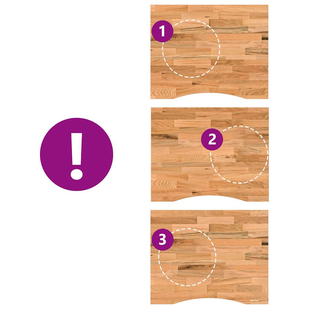 Επιφάνεια Τραπεζιού Ορθογώνιος 100x80x2,5 εκ. Μασίφ Ξύλο Δρυός