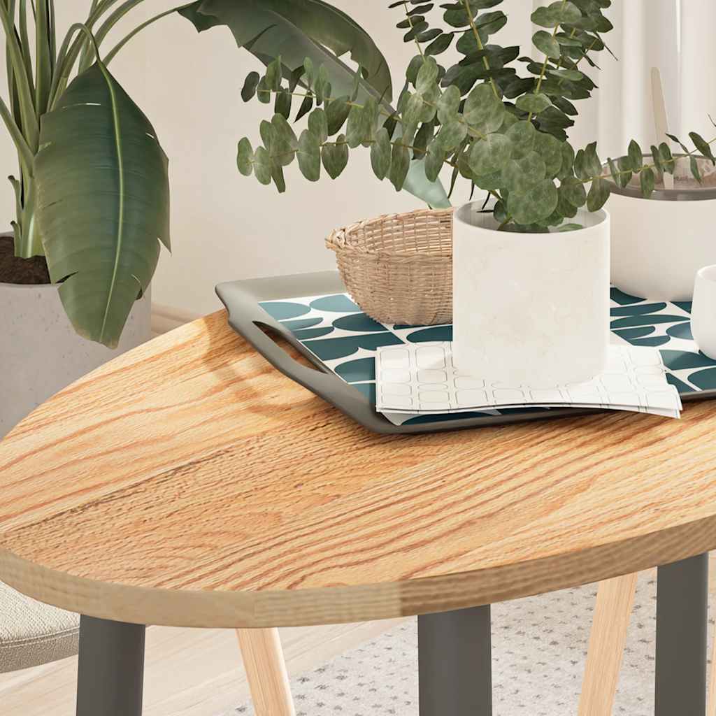 Επιτραπέζια επιφάνεια 100x50x2 cm μασίφ ξύλο δρυς οβάλ