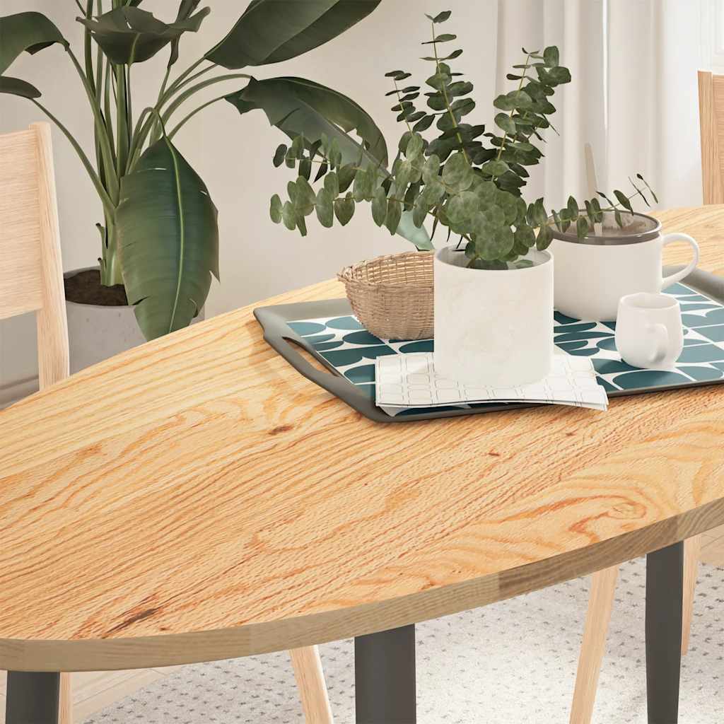 Επιτραπέζια επιφάνεια 140x60x2 εκ. από Μασίφ Ξύλο Δρυός Οβάλ