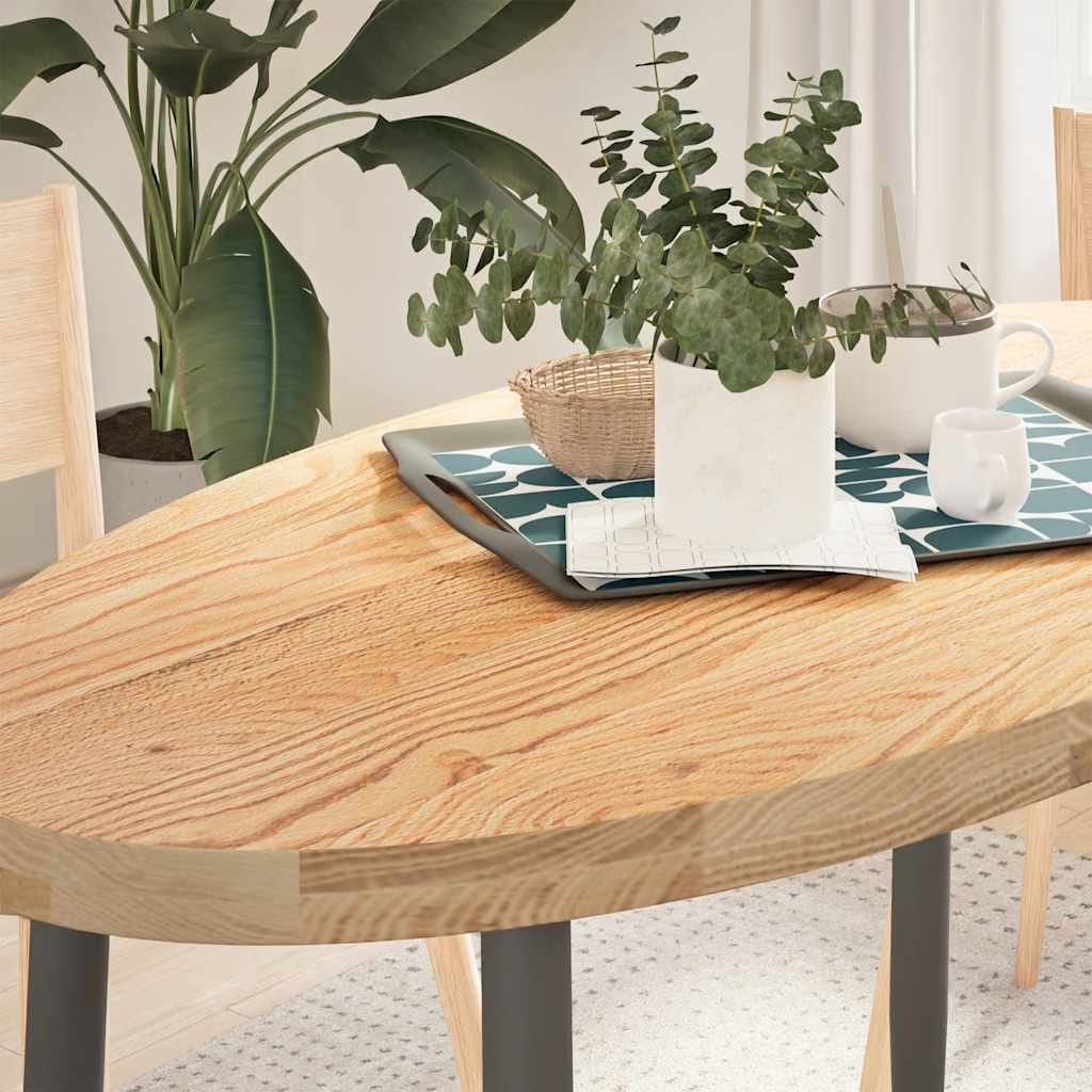 Επιτραπέζια επιφάνεια 120x60x4 εκ. από Μασίφ Ξύλο Δρυός Οβάλ