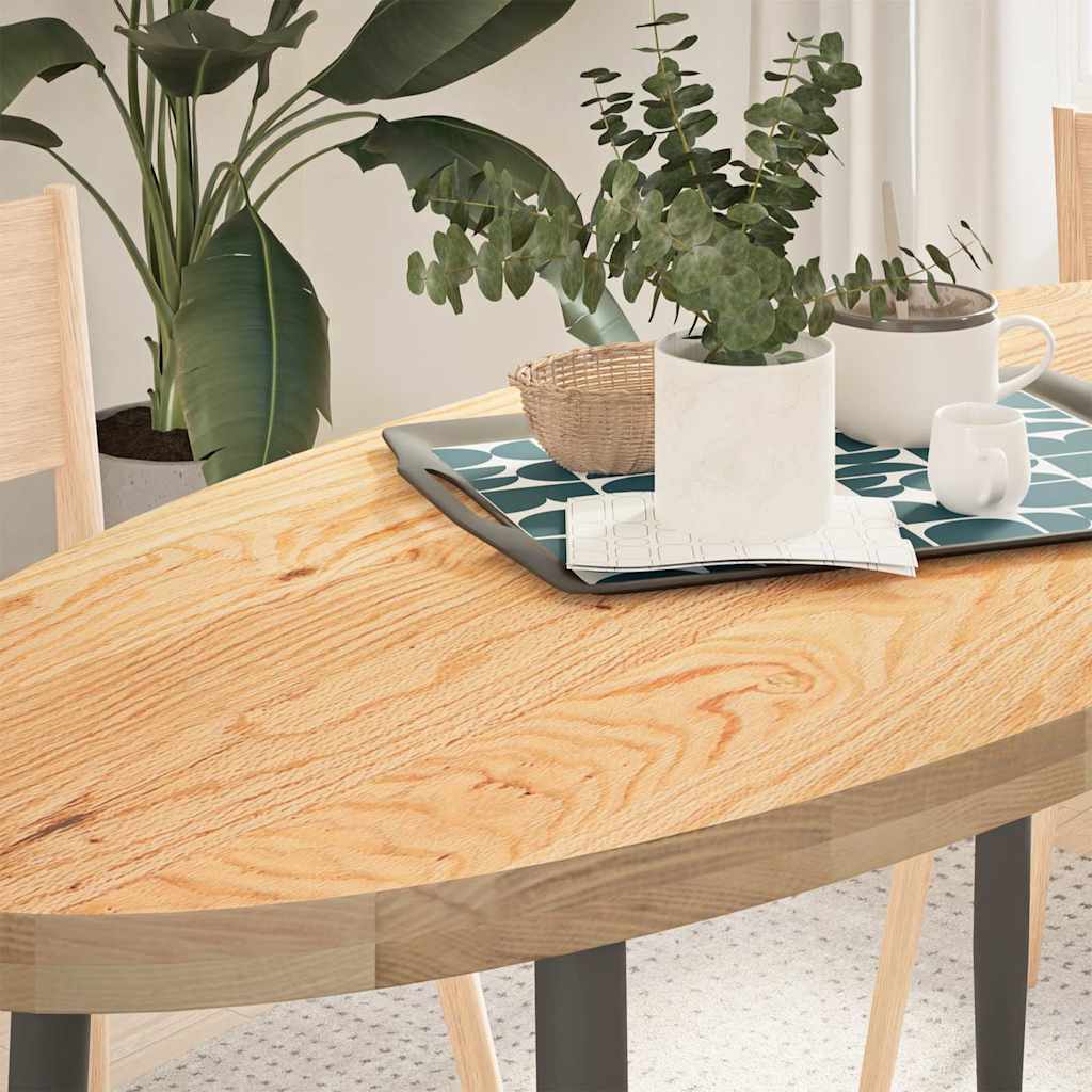 Επιτραπέζια επιφάνεια 140x60x4 εκ. από Μασίφ Ξύλο Δρυός Οβάλ